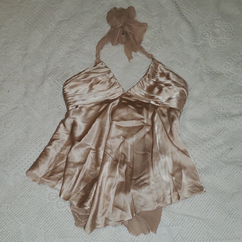 Vintage Supersuite77 Silk Halter Top